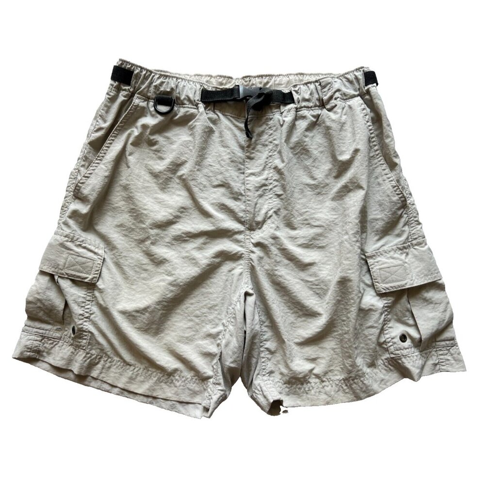Beige Women's S 4/6 REI Cargo Hiking Shorts Belt Clip Waistband 6" Inseam Safari